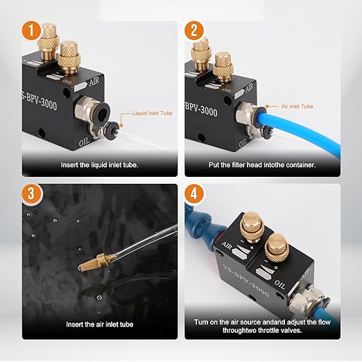Coolant Mister for Milling Machine,Mist Coolant System with Magnet Base, CNC Lubrication Spray Pump Mini Mill for Metal Nozzle Lathe Hose Keep Cutting Tools Cool
