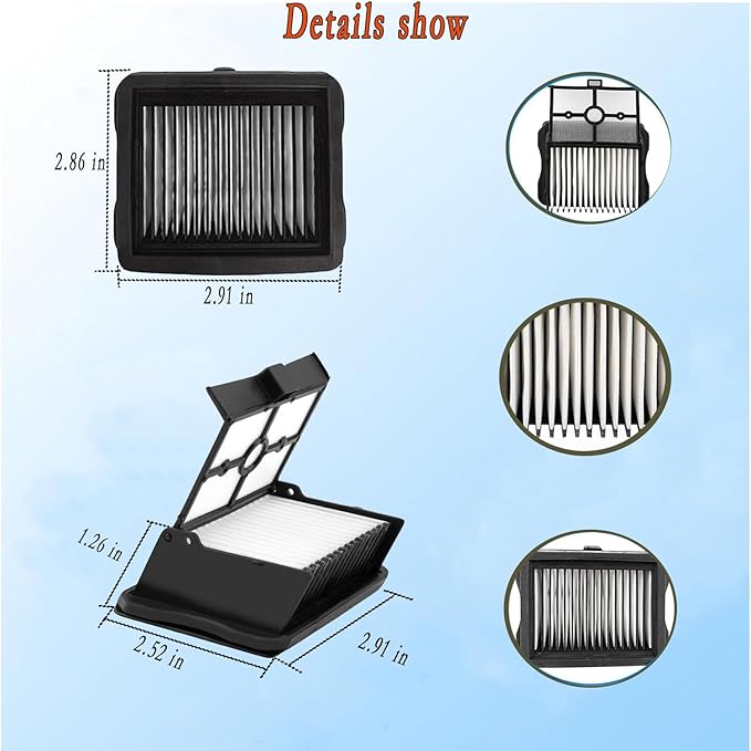S20 Pro Replacement Parts for Narwal S20 Pro Wet Dry Vacuum Cleaner 6Pcs Accessories Kit, 4 HEPA Filters&2 Brush Rollers