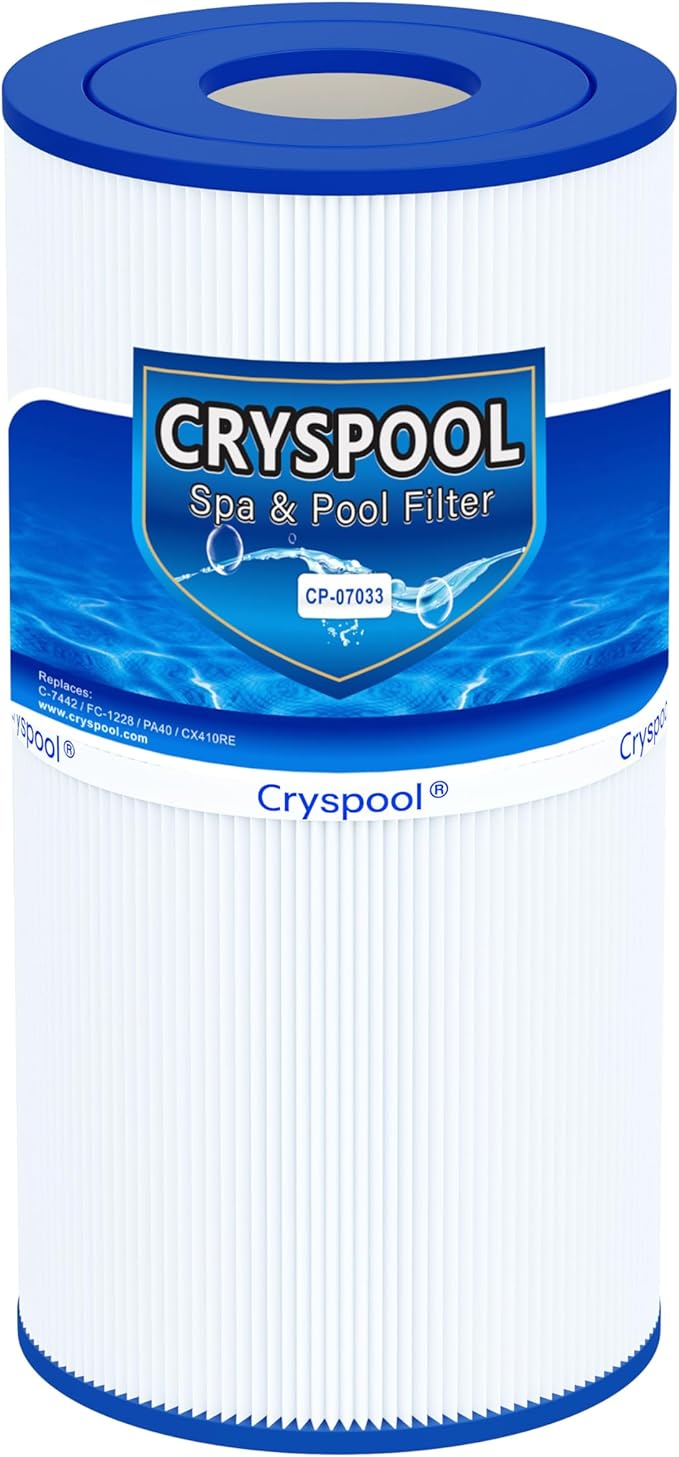 Cryspool® 07033 Filter Compatible with CX410RE, Easy Clear Filter C400, C-7442, PA40, FC-1228, 40 Sq. Ft Pool Filter Cartridge, 1 Pack