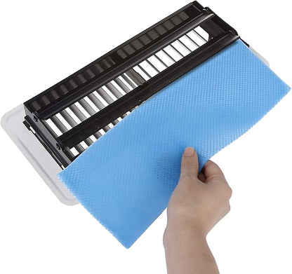 GCGOODS Reusable & Washable Air Vent Filters, 3 Layers for Indoor Grille Filtration, Reduce Dander, Dirt, Dust and Pollen, Floor Vent Filters, 15 Pcs 4" x 12", Blue