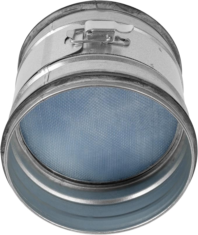 6" Inch Inline Round Duct Filter - G4 Class Filter with Mesh Screen - Dust Collection and Air Purification - Rigid or Flexible Vent Hose Filter