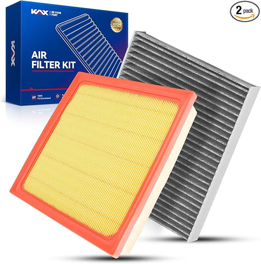 KAX Engine & Cabin Air Filter Kit for Toyota Camry 2018-2024, RAV4 2019-2025, Highlander, Grand Highlander, Avalon, GR Corolla, Lexus ES350, RX350, NX350, NX250, TX350, ES250, Replace# CA12377 CF12157