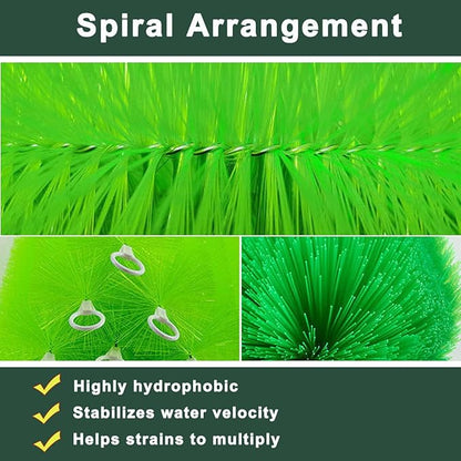 100 Packs Filter Brushes Aquarium Brushes Set for Koi Pond Water Garden Outdoor Pond Skimmers Brush Filter Cleaning Brush 27.5 Inch by 4.7 Inch (Green)