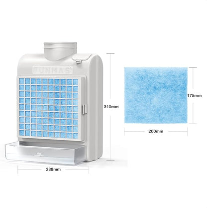 3-in-1 Indoor Dryer Vent, Stainless Steel Screen Filter, Polyester Filter and Water Drawer System, Upgrade Safety Vent Flap, with 4 Pieces Polyester Filters, For Electric Clothes Dryers