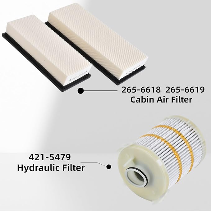 1000 Hours Maintenance Filter Kit 258-2829 265-6619 265-6618 421-5479 377-6969 416-5884 363-5819 110-6326 110-6331 Compatible with CAT 236D 242D 246D 259D 279D 289D 299D 299D2 262D 272D 272D2 257D
