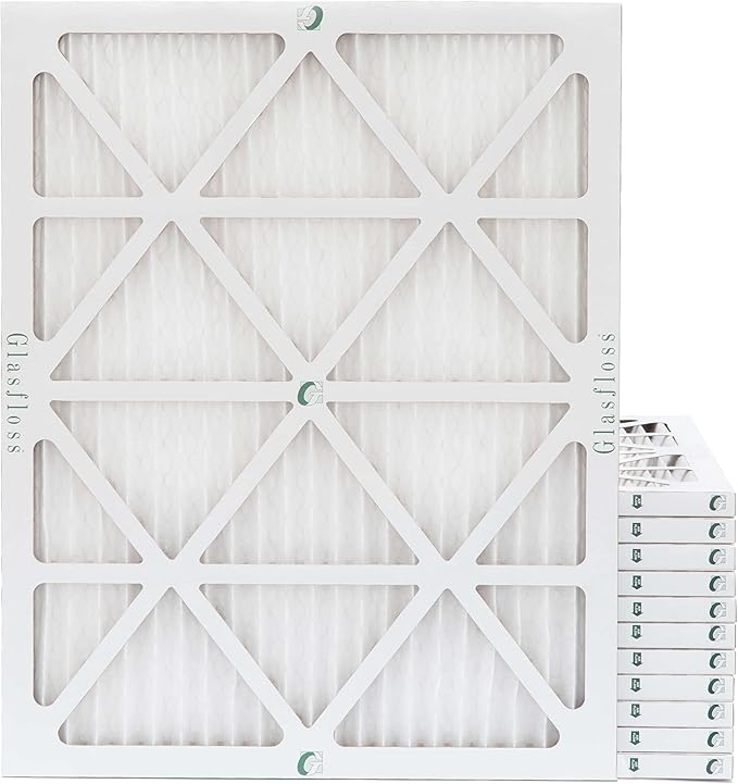 Glasfloss ZL 20x24x1 MERV 13 (FPR 10) Air Filters for AC and Furnace. Case of 12. Actual Size: 19-3/8 x 23-3/8 x 7/8