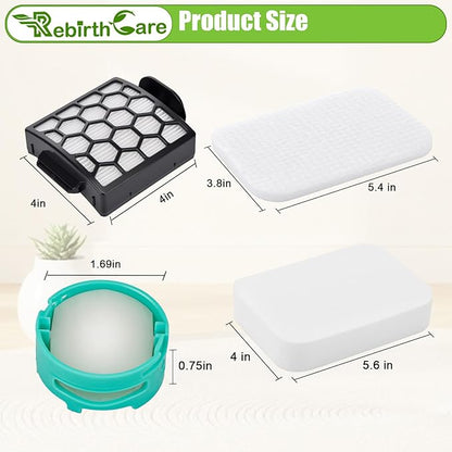 ZU102 Filter for Shark ZU100 Odor Neutralizer Cartridges for Shark ZU102 Pet Upright Vacuum Replacement Parts # 1238FT60 & 1239FT60 & 1541FC3000