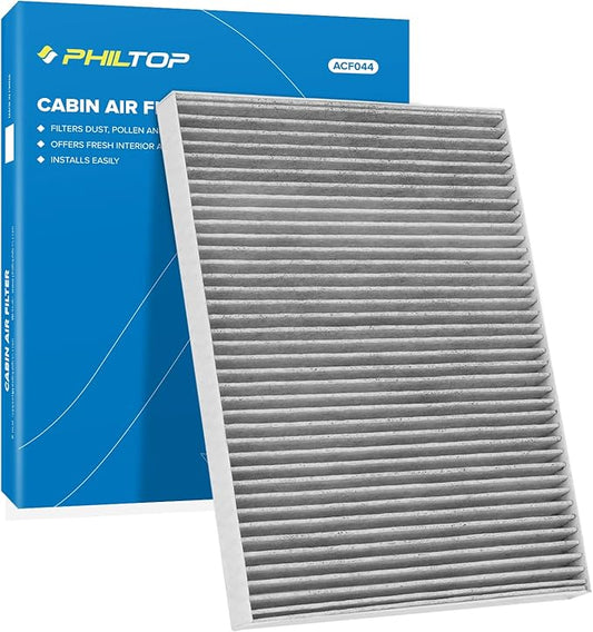PHILTOP Cabin Air Filter w/Activated Carbon, Compatible with CF9597A Dodge Grand Caravan 2001-2007, Caravan 2001-2007, Chrysler Town & Country 2001-2007, Pacifica 2004-2008, Voyager 2000-2003