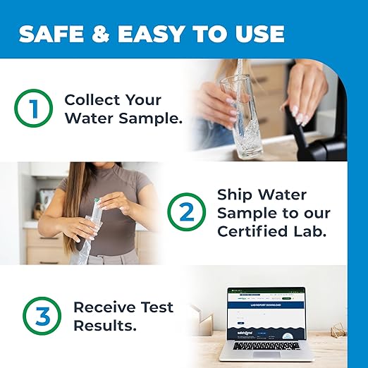 Safe Home® 50-in-1 Premium Drinking Water Test Kit – Test at our EPA Certified Laboratory – Home Inspections, Mortgage Loans, Real Estate Transactions, & More