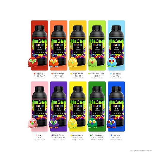RESIONE CL-TH Tough ABS-Like Color 3D Printer Resin, Highly Saturated & Opaque Colors, Rigid and Tough, Wear & Scratch Resistant, Low Shrinkage for Figures, Models & Prototypes, Pure Blue-1KG