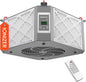 Abestorm 360 Degree Intake Air Filtration System for Woodworking, Built-in Ionizer, 1350CFM Hanging Air Filter, Shop Dust Collector, Garage WorkShop, MERV-11 filter, DecDust 1350IG