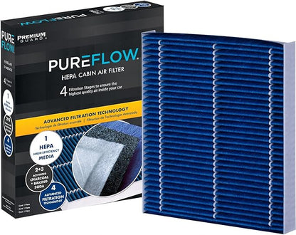 PureFlow HEPA Cabin Air Filter PC4479HX | Fits 2022-2025 Nissan Frontier, 2017-2024 TITAN, Armada, 2014-2024 INFINITI QX80, 2016-2024 Q50, 2009-2024 Nissan GT-R