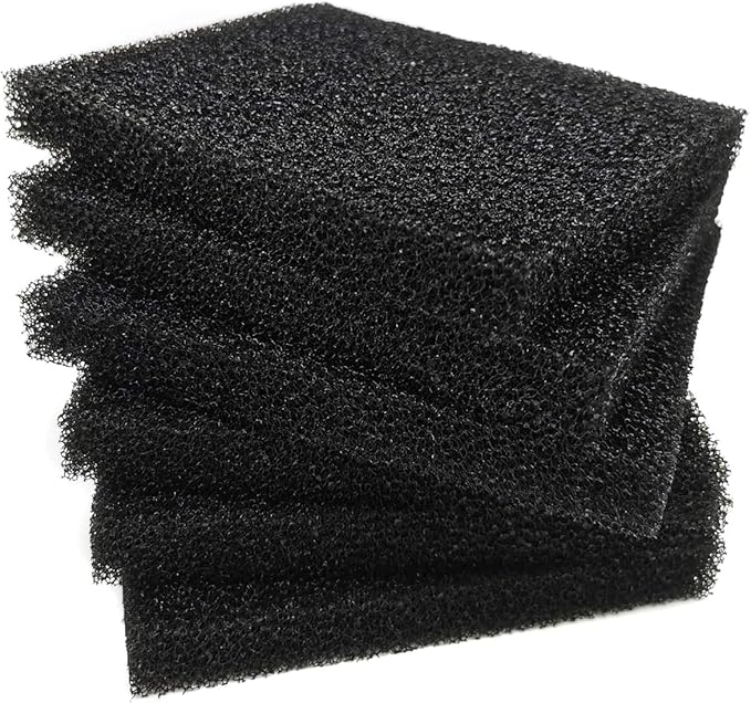 Aquarium Bio Fitler Media Sponge, 6.28 x 5.5 x 0.78 inch Foam Filter Pad Compatible to ML350 (10)