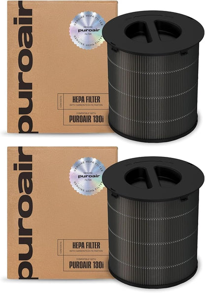 PuroAir 130i HEPA Air Purifiers for Home Pets - Covers Up To 600 Sq Ft - Filters Up To 99.9% of Pollutants, Smoke, Pollen, Dust - Quiet HEPA Air Filter - Air Purifiers for Bedroom (2 Pack)
