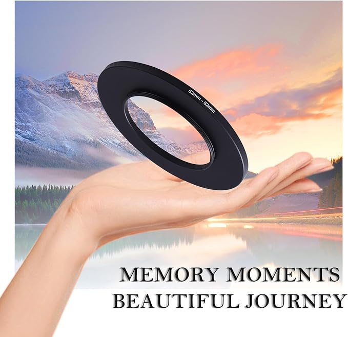 52-82mm Step-Up Ring Adapter, 52mm to 82mm Step Up Filter Ring for 52mm Lens Mount 82mm for DSLR Lenses and ND UV CPL IR Filters （52-82mm）