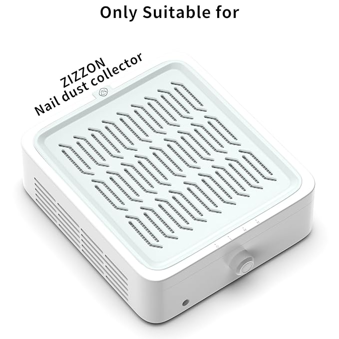 ZIZZON Nail Dust Collector Filter, 2Pcs Reusable Filters Replacement for 120W Nail Dust Collector