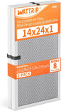 2-Pack 14x24x1 MERV 8 Reusable & Washable Electrostatic Air Filters - Long-Lasting Filter for HVAC, Furnace & Air Conditioner Units, Actual Size: 13-5/8” x 23-5/8” x 7/8”
