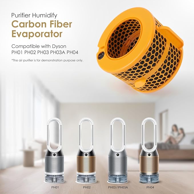 Air Purifier Carbon Fiber Evaporator Filter Compatible with Dyson PH01 PH02 PH03 PH04 PH3A Air Purifier Replacement Parts