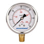 MEASUREMAN Lead-Free Pressure Gauge, 2-1/2inch Dial, Glycerin Filled, 0-60psi/kpa, Stainless Steel Case, 1/4inchNPT Lower Mount