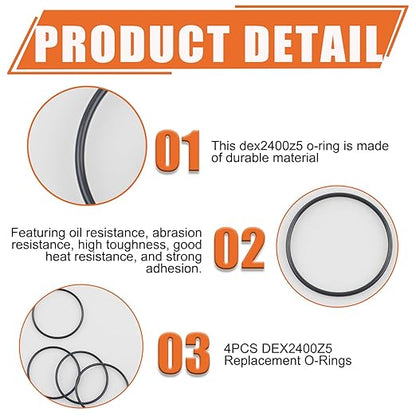DEX2400Z5 Replacement O-Rings 4 Pack – Compatible with Hayward Outlet Elbow | Fits Micro-Clear, Swim-Clear, Pro-Grid DE Filters & HCF Cartridge Filters | High-Seal Pool Filter Gaskets
