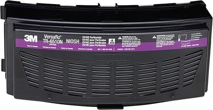 3M Versaflo HEPA Cartridge TR-6510N, Organic Vapors, For TR-600/TR-800 Powered Air Purifying Respirator (PAPR), 5/Case, Magenta/Black