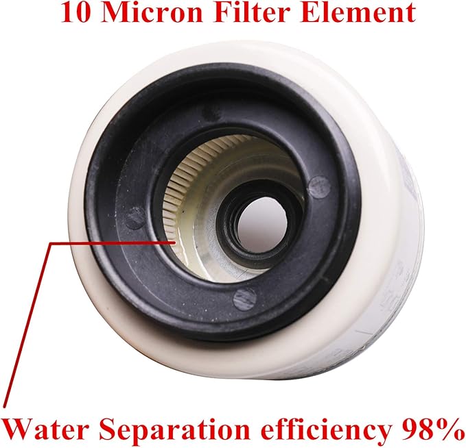 iFJF R12T Fuel Filter/Water Separator 120AT NPT ZG1/4-19 Automotive Parts with Fitting - Filter and Water Collection Bowl Diesel Engine