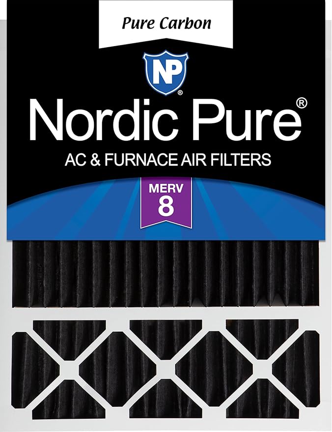 Nordic Pure 20x25x5 (Actual Size: 19 7/8 x 24 7/8 x 4 3/8) Honeywell/Lennox Replacement Odor Reduction Merv 8 Filter 1 PK