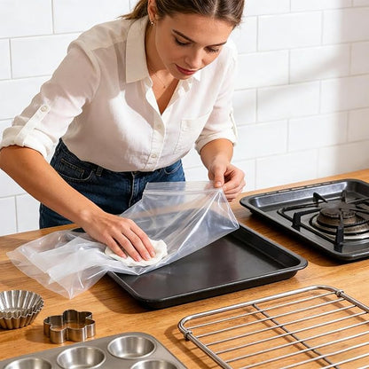 RackRescue - Professional Oven Grate Washing Bags | 10 Piece Large Capacity Degreasing Set with Reinforced Seams & -Resistant Film for Microwaves, Smokers, Kitchens and Barbecue