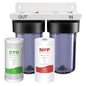 SimPure Whole House Water Filter System, 2 Stages Clear Home Water Pre-Filtration with Carbon and Sediment Filters, Reduce Odor, Chlorine, Taste, Iron, 1" NPT Brass Port, BPA Free(DB10C-2)