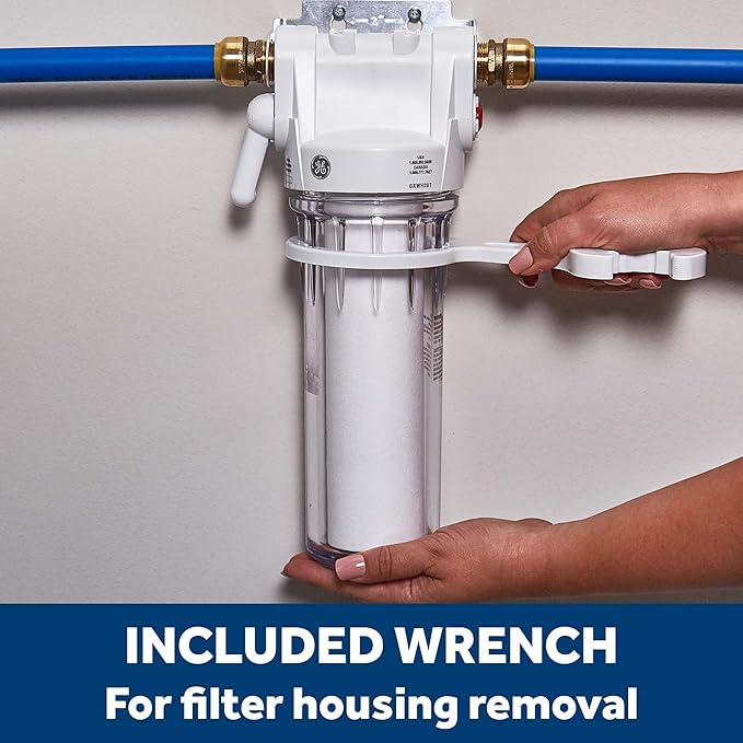 GE Whole House Water Filtration System, Reduce Sediment, Rust & More, Install Kit & Accessories Included, Filter Not Included, Replace Filter (FXWTC, FXUSC, FXWPC, FXWSC) Every 3 Months, GXWH20T