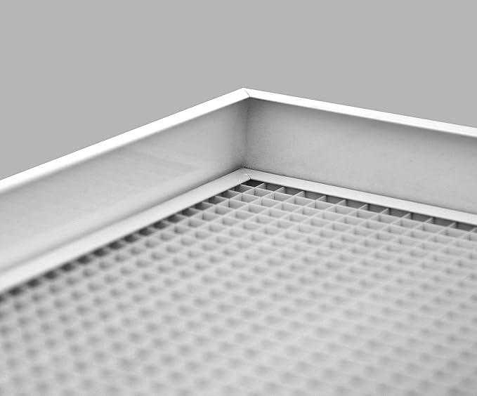 12" x 24" Cube Core Eggcrate Return Air Filter Grille for 1" Filter - Aluminum - White [Outer Dimensions: 14.5" x 26.5]