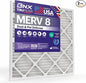 BNX TruFilter MERV 8 Compatible with AprilAire Replacement (2-Pack) - MADE IN USA - Air Conditioner Furnace Filters HVAC AC Furnace Filters for Dust, Pet, Mold, Pollen MPR 600-700 FPR 5 16x25x4