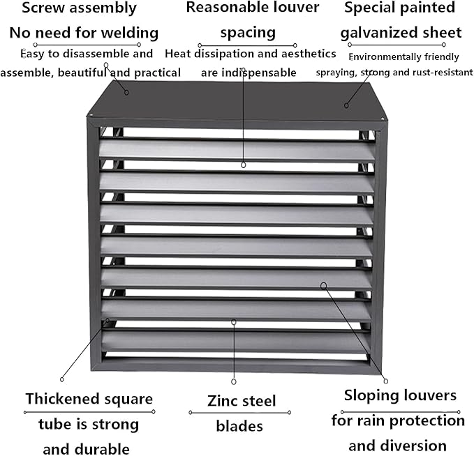 Outdoor air conditioning fence, multifunctional air conditioning privacy screen, outdoor air conditioning hidden protective cover, sturdy and durable,easy to install,suitable for gardens and balconies