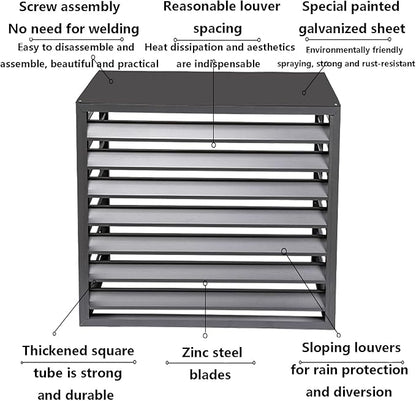 Outdoor air conditioning fence, multifunctional air conditioning privacy screen, outdoor air conditioning hidden protective cover, sturdy and durable,easy to install,suitable for gardens and balconies