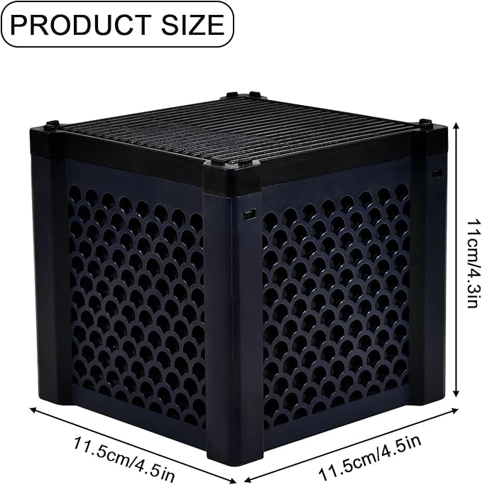 Eagles Eco-Aquarium Water Trough Purifier Cube, Activated Carbon Filter Media with Shell Honeycomb Charcoal Cube for Fish Tank, Horse Troughs, Ponds, Livestock Tanks, Water Tan (1pc)