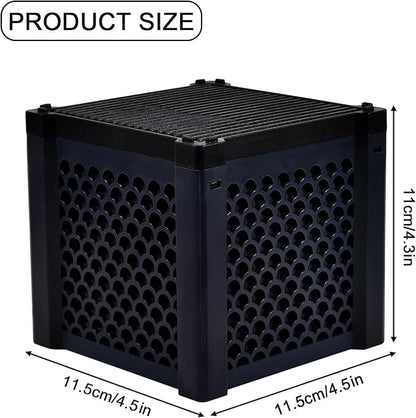 Eagles Eco-Aquarium Water Trough Purifier Cube, Activated Carbon Filter Media with Shell Honeycomb Charcoal Cube for Fish Tank, Horse Troughs, Ponds, Livestock Tanks, Water Tan (1pc)