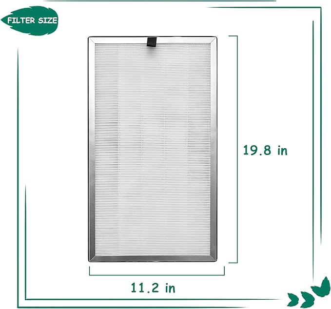 Replacement Filter, Compatible with 112 V2.0 Air Purifier,3 in 1 Pre-filter, H13 True HEPA Filter and Activated Carbon Filter, 4 Pack