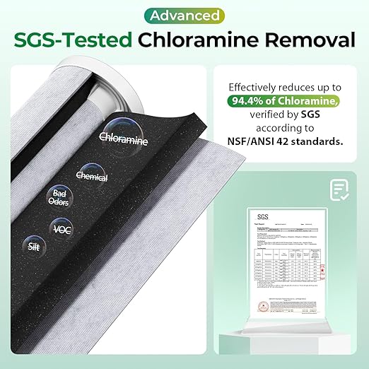 iSpring WGB31B-KSNC Whole House Water Filter System, SGS-Tested to Remove up to 94.4% of Chloramine, 3-Stage Filtration Reduces Heavy Metals, Lead, Chlorine, Sediment, VOC, 10” x 4.5” Filters