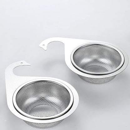 Stainless Steel Sink Faucet Hanging Organizers Strainer Basket for Effective Wet Dry Sorting and Produce Preparation Compacts Kitchen Garbage Strainer