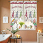 Swag Curtain,Happy Easter Gnomes with Eggs on Grass Kitchen Valances Rod Pocket Curtains Tier Pair Swag Topper,Spring Floral on Wood Barn 2 Panels Window Treatment for Bathroom Living Room Bedroom