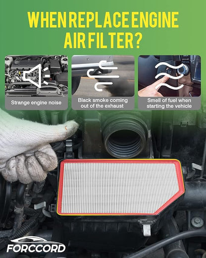 2-Pack Engine Air Filter Fits for 2020-22 23 24 25 26 Nissan Sentra 2.0L Air Filter Replacement for 165466LA0A Accessories