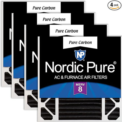 Nordic Pure 20x20x5 (Actual Size: 19 5/8 x 19 7/8 x 4 3/8) Honeywell/Lennox Replacement Odor Reduction Merv 8 Filter 4 PK
