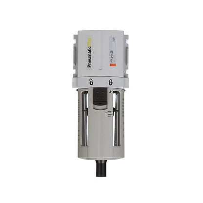 PneumaticPlus PPF4-N04B Compressed Air Particulate Filter 1/2" NPT, 5 Micron, Poly Bowl, Manual Drain, Bracket