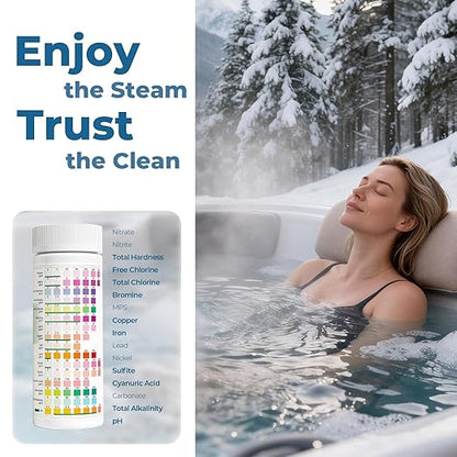 TESPERT Drinking Water Test Strips 125ct 16 in 1 – 30s Quick Screening for Hardness, pH, Iron, Nitrite, Copper, Chlorine, Nitrite, Carbonate,Lead, Alkalinity...Well, Tap, Home, City Water Testing