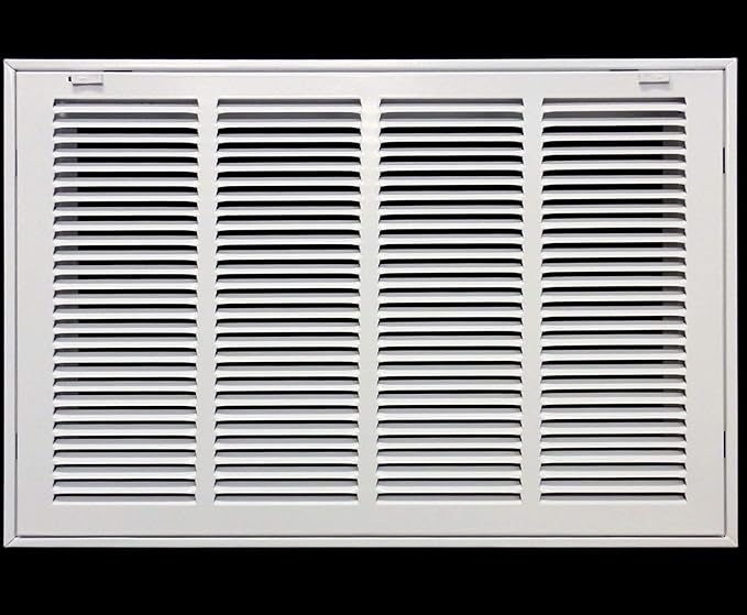 HVAC Premium 22 x 16 Duct Opening Steel Return Air Filter Grille, for 1-inch Filter, Removable Door, Flat Stamped HVAC Vent Cover Grille, Outer Dimensions 24.5 x 18.5