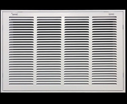 HVAC Premium 22 x 16 Duct Opening Steel Return Air Filter Grille, for 1-inch Filter, Removable Door, Flat Stamped HVAC Vent Cover Grille, Outer Dimensions 24.5 x 18.5