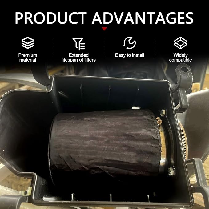 Car Cold Air Intake Filter Dustproof Cover, Universal Cone Protective Cover for High Air Intake Filters (Big)