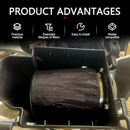Car Cold Air Intake Filter Dustproof Cover, Universal Cone Protective Cover for High Air Intake Filters (Big)