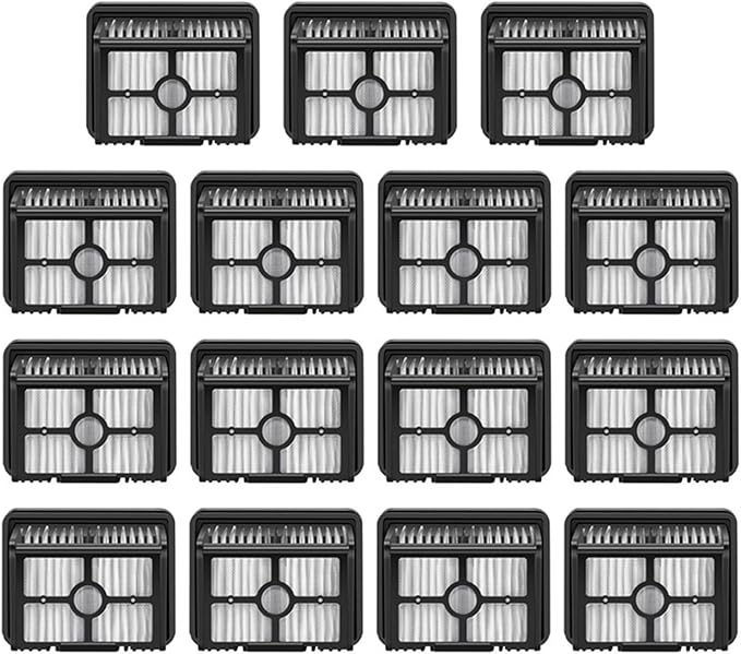 HEPA Filters Kit For Dreame H40 Pro H40 Ultra H40 Steam H40 Station Vacuum Cleaner Floor Scrubber Replacement Parts Accessories stability(15pcs Set)