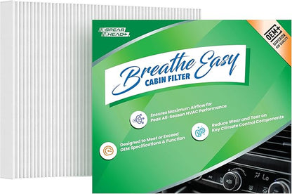 Spearhead OEM+ Particulate Breathe Easy Cabin Filter | Fits 2011-23 300, 2011-23 Challenger, 2011-23 Charger Like OEM | Provides Max Airflow & Enhanced Performance (BE-668P)